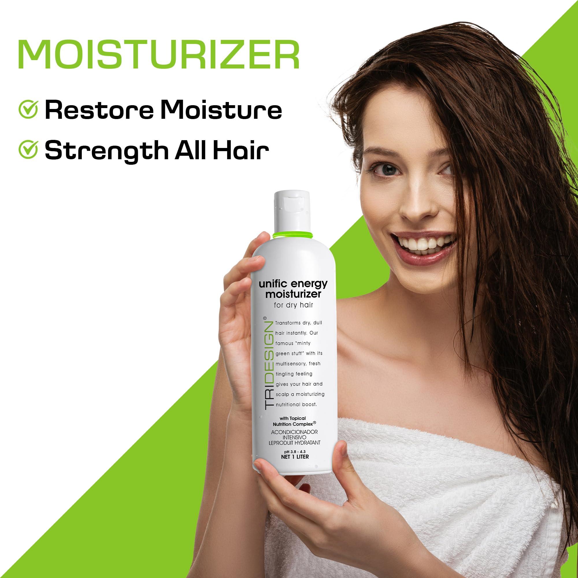 TRIDESIGN TRI Design Unific Energy Moisturizer - Deep Hair Conditioner for Dry Damaged Hair - Moisturizing Conditioner for Curly, Frizzy, Thick Hair - Hydrating Conditioner for Men and Women, 32 oz