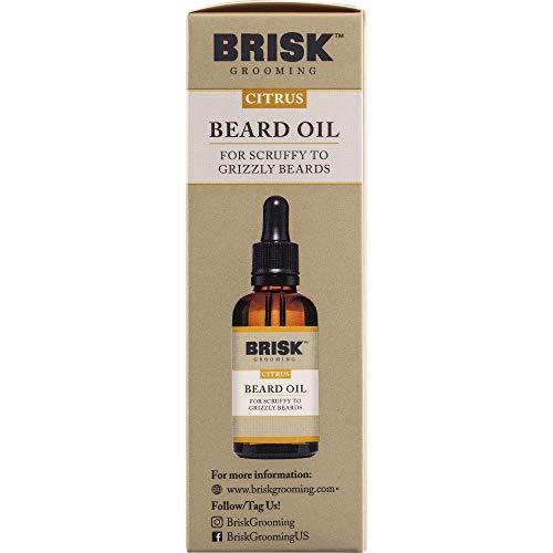 BRISK BRISK Beard Grooming Oil Liquid, Citrus for Beard Hair, 1.7 Oz