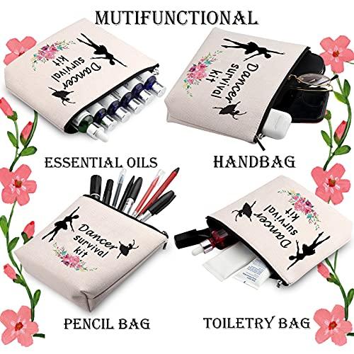 WCGXKO WCGXKO Dancer Survival Kit Dancer Gift Zipper Pouch Makeup Bag for Dance Instructor Dance Recitals and Dance Teams (Dancer Survival)