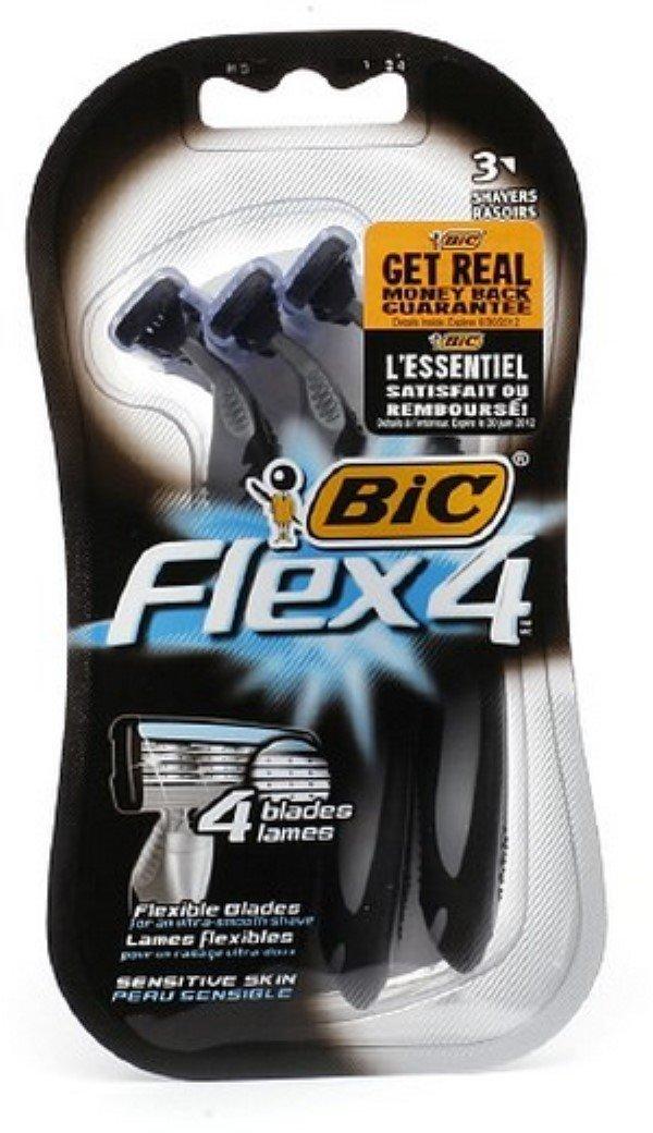 BIC Bic Flex 4 Blades With 3 Disposable Handles In The Package