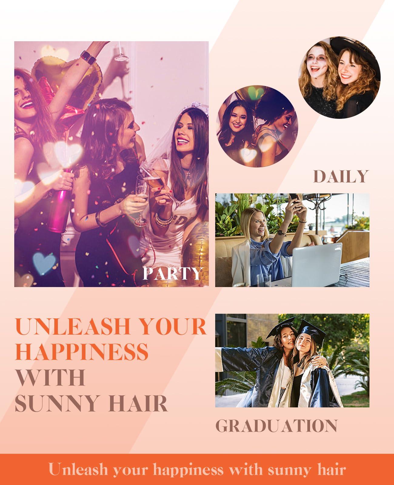 Sunny Hair Sunny Hair Beaded Weft Hair Extensions Human Hair 50G Micro Bead Weft Hair Extensions Real Human Hair Straight Weft Hair Extensions Easy Weft Natural Black to Dark Brown with Caramel Blonde 18inch