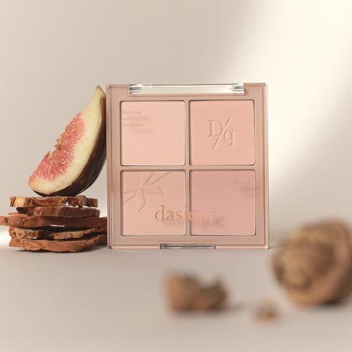 dasique Dasique Blending Mood Cheek #10 Muted Nuts | 4 Blendable Shades in Lighteight Smooth Powder | Vegan | Korean Makeup | Blush