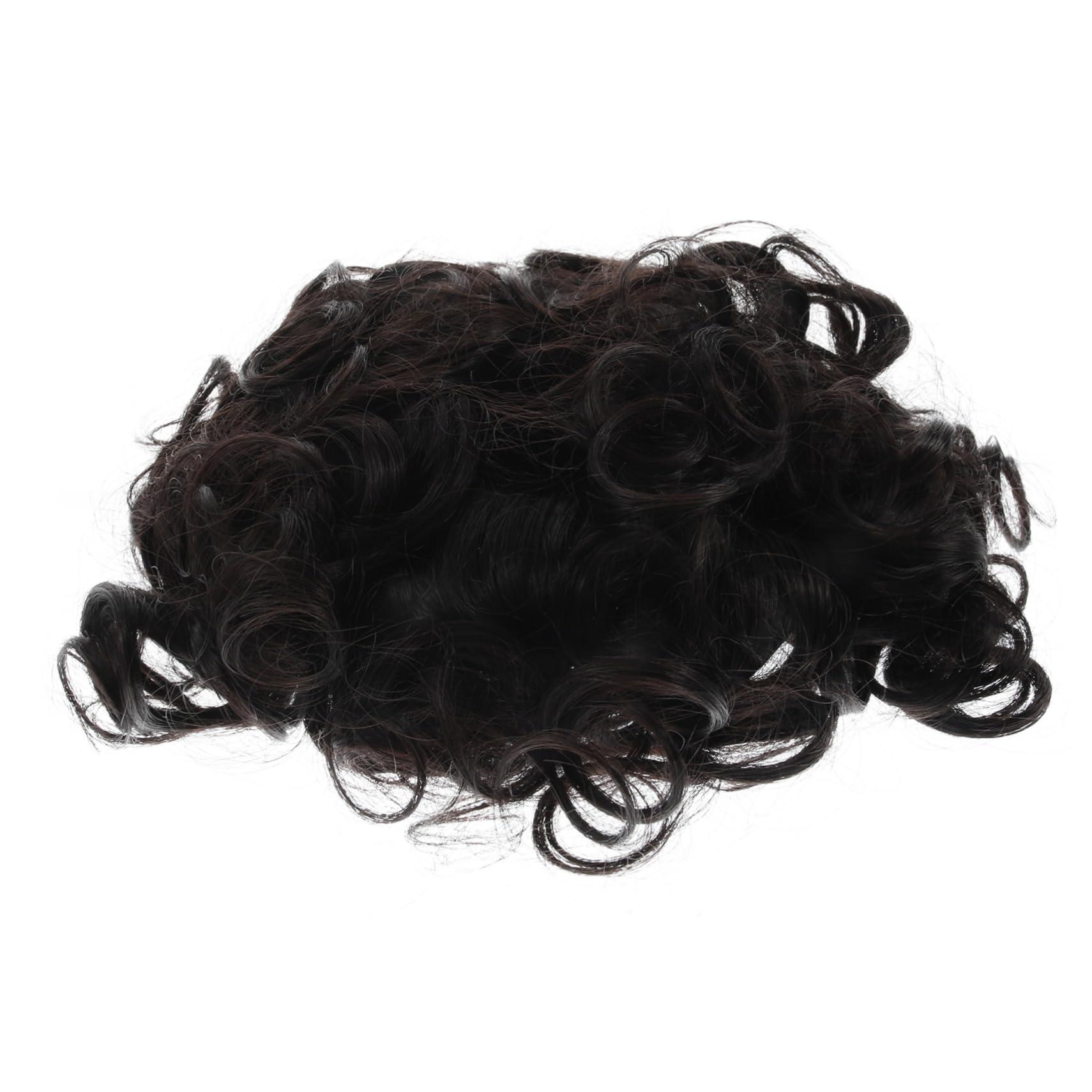 FOMIYES FOMIYES 2pcs Piece messy hair bun scrunchies human hair scrunchie hair bun extensions updo hair bun ponytail wig curly wigs fake buns Miss hair accessories High temperature wire drawstring