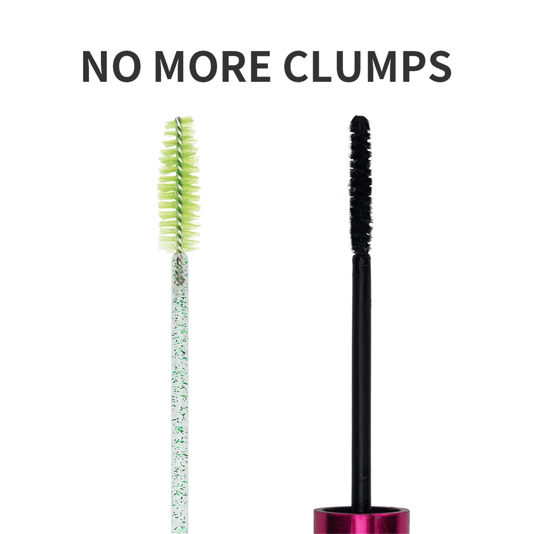 tifanso tifanso 200PCS Spoolie Eyelash Brush - Disposable Mascara Brush Wand for Lashes, Eyebrow Eyelash Extension Supplies (Green)