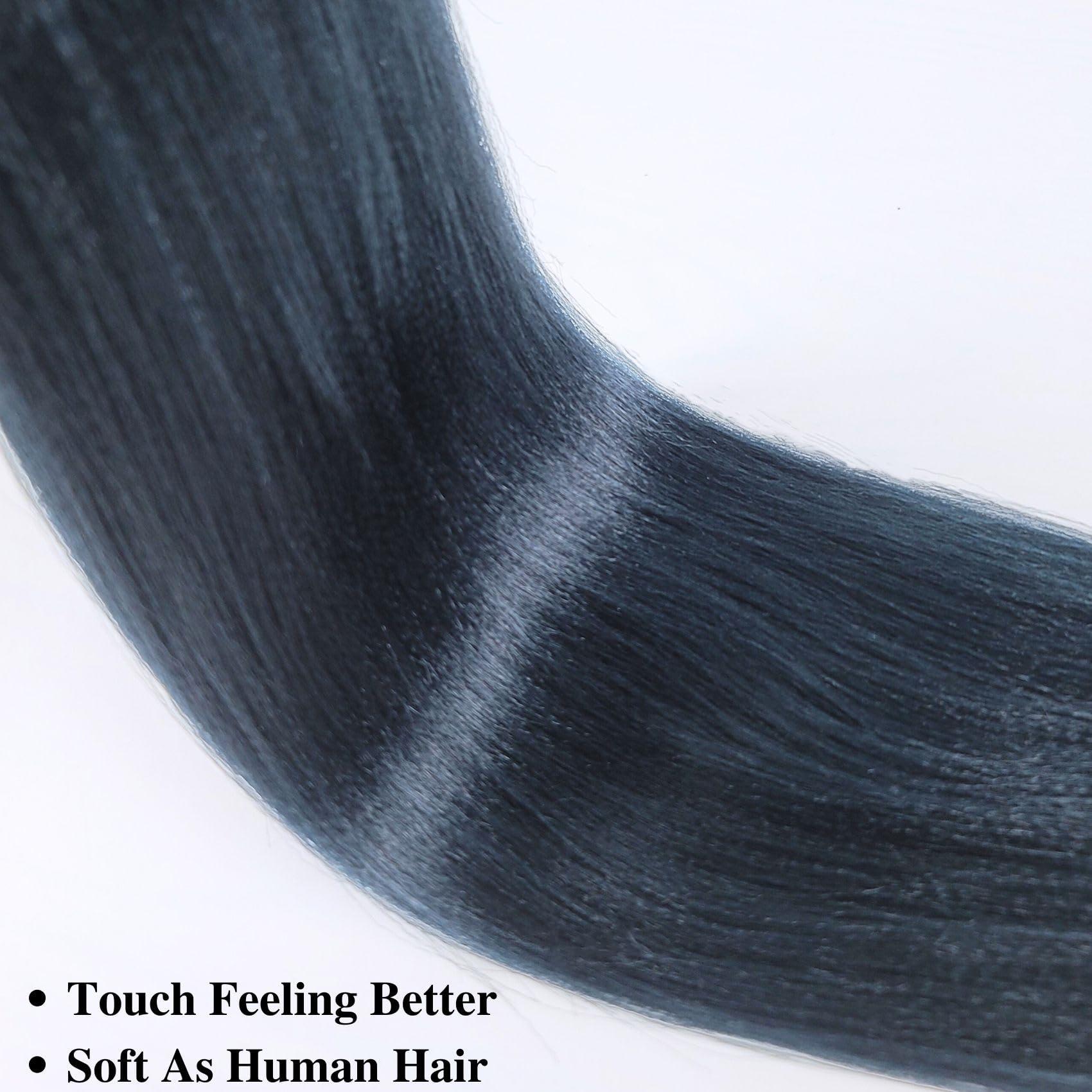 Gozill Navy Blue Braiding Hair Pre Stretched Prestretched Ez Braid Colored Braiding Hair Extensions Kids Box Braiding 26 inch