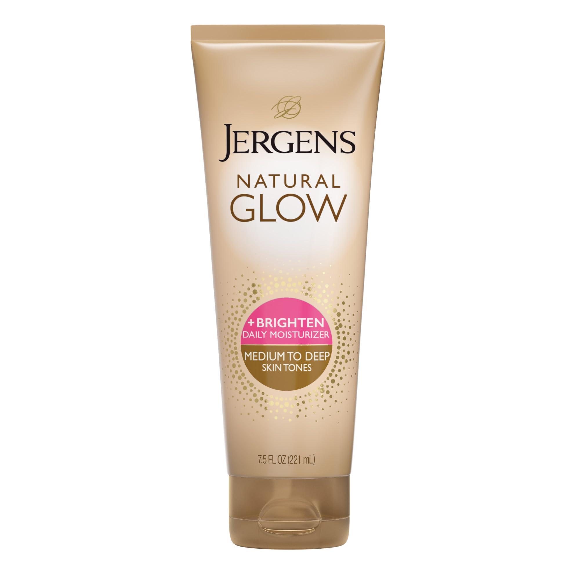 Jergens Jergens Natural Glow Self Tanner Body Lotion, Sunless Tanning, Medium to Deep Skin Tone, Daily Moisturizer with Coconut Oil, Vitamin E and Antioxidants, 7.5 Oz