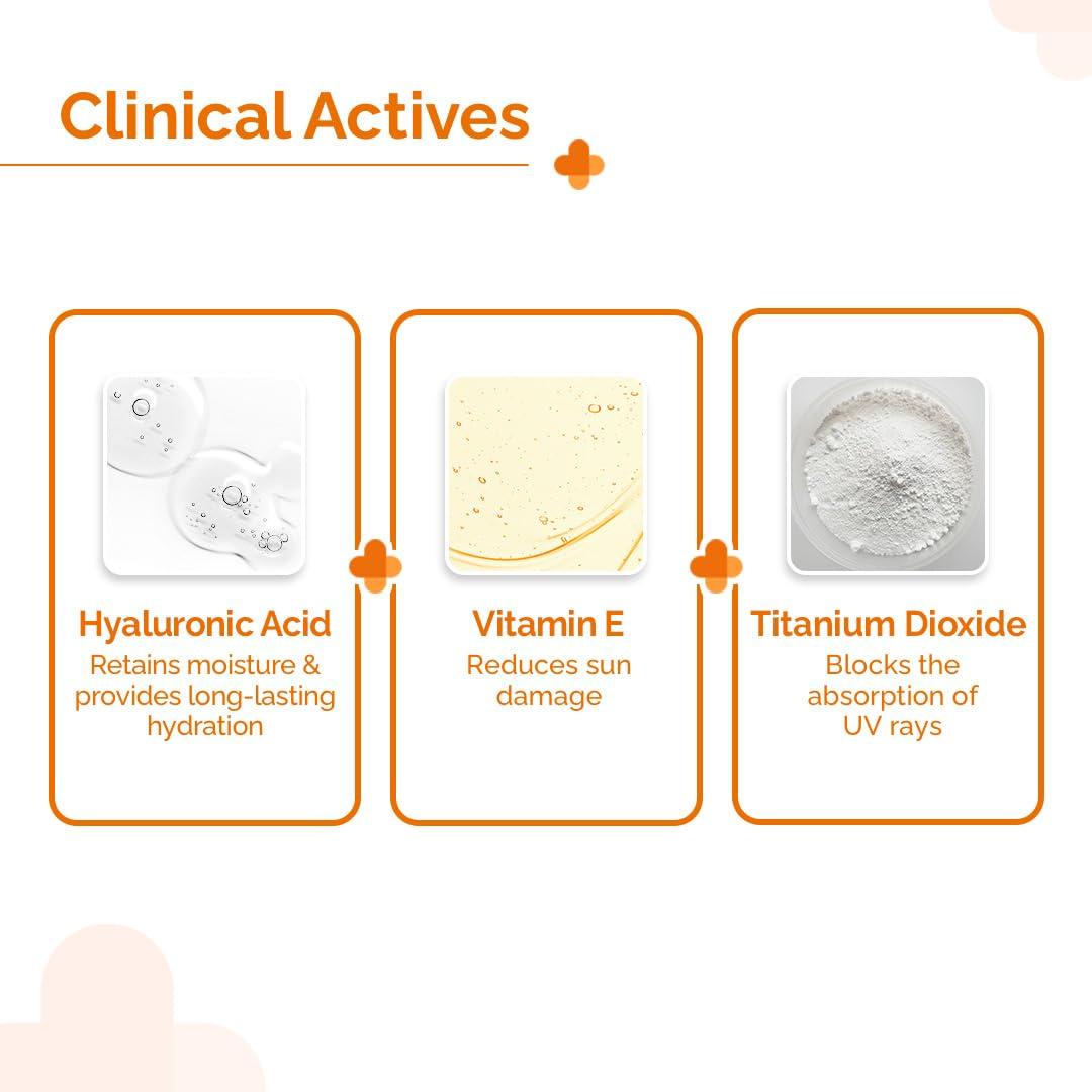 The Derma Co The Derma Co 1% Hyaluronic Sunscreen Aqua Gel with SPF 50 & PA++++ | Broad Spectrum UVA/B & Blue Light Protection | Lightweight & Quick Absorbing with Vitamin E | 1.76 Oz/50g