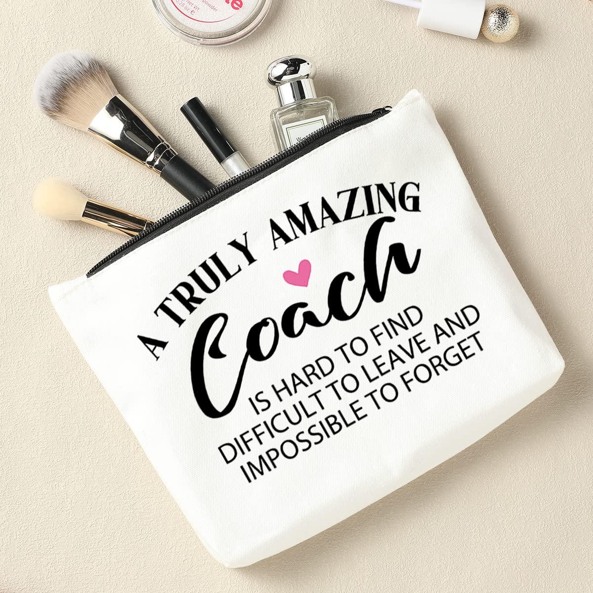 NBIAN Coach Gifts - Best Coach Gifts For Women Makeup Bag -Coworker Gifts - Cheer Gifts For Coach - yoga, Hockey, Baseball, Softball, Gymnastics Coach Appreciation Gift Cosmetic Bag Travel Toiletry Bag