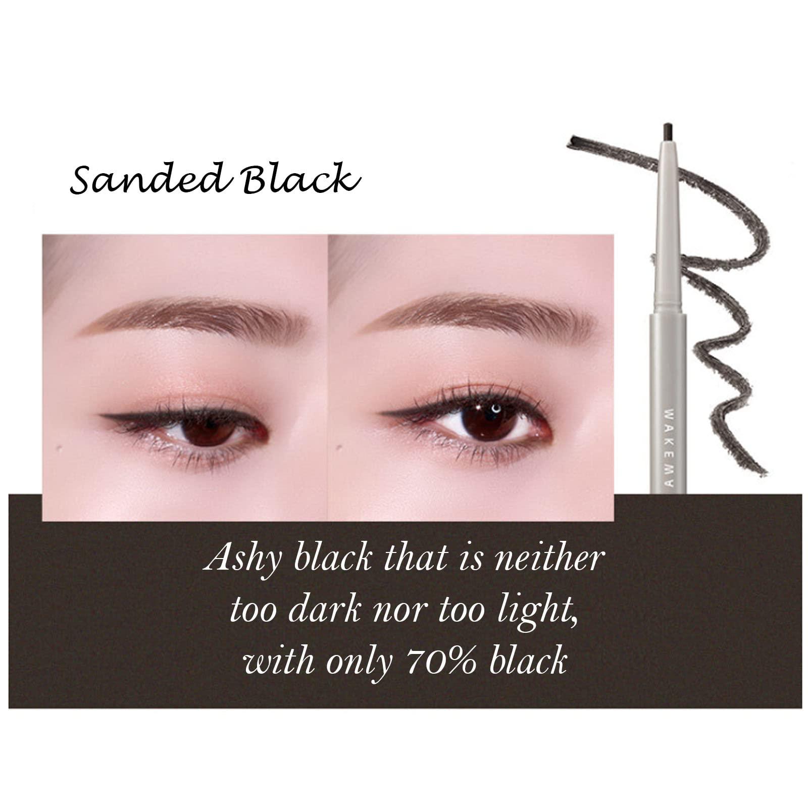 ololla Wakemake Real Ash Pencil Liner/Long Lasting Eyeliner/Pen Eyeliner (Sanded Black)