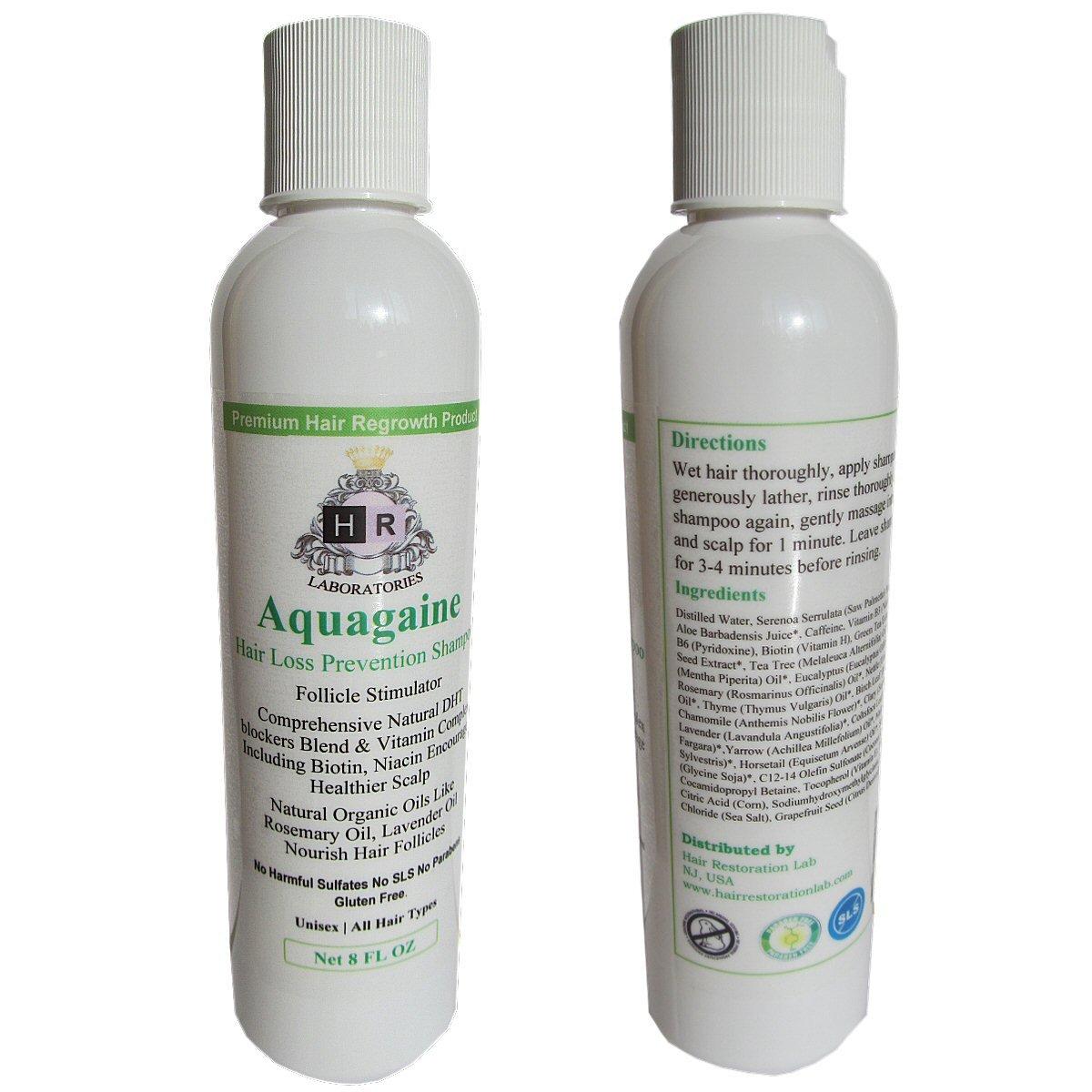Aquagaine Aquagaine Premium Hair Loss Prevention/Restoration Shampoo with Organic Rosemary & Lavender Oil, Natural DHT Blockers and Biotin for Hair Growth – Sulfate Free, For Men & Women, 8 OZ