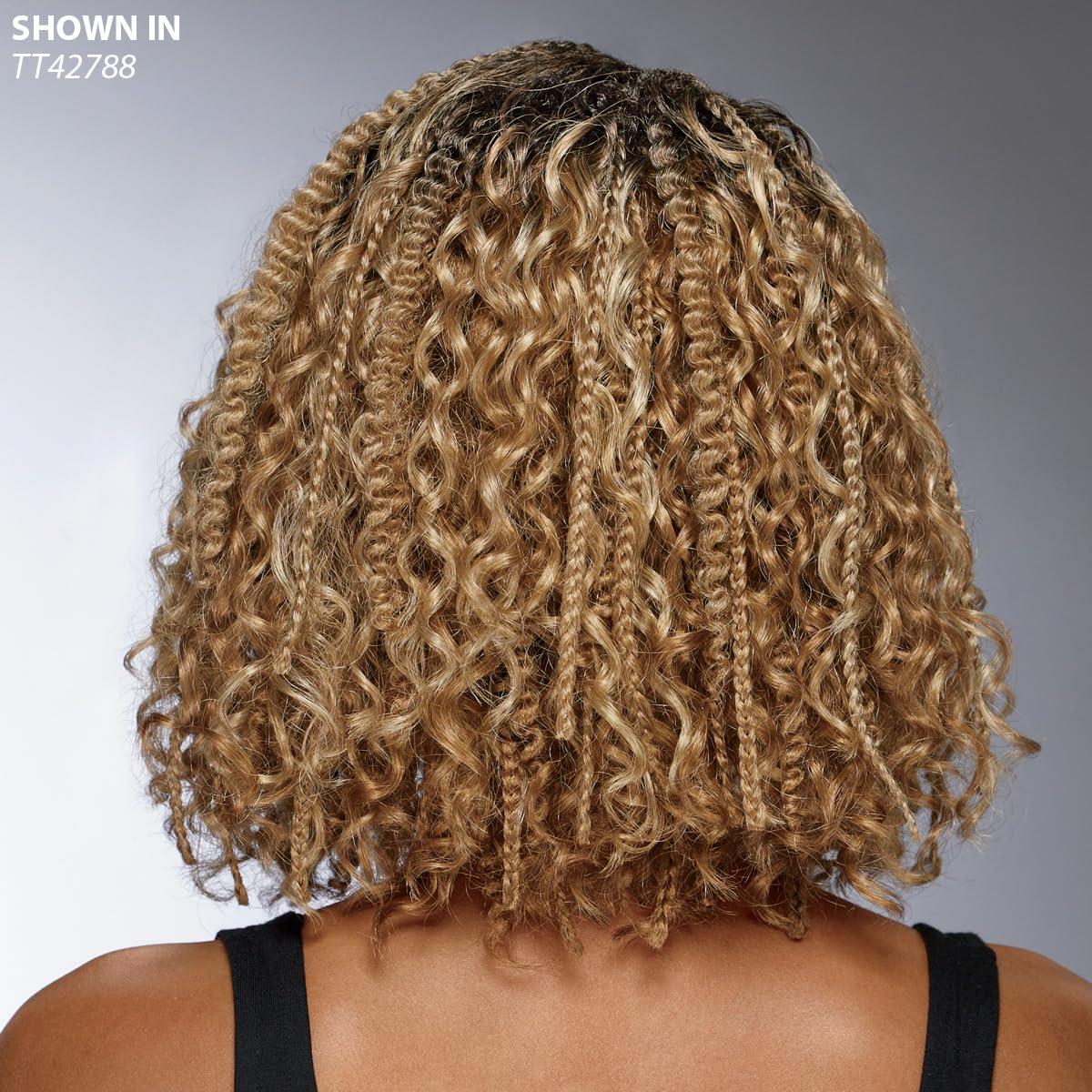 Especially Yours Especially Yours Ebonee Braided Bob Wig with Loose Curls, Box Braids in Runway Shades