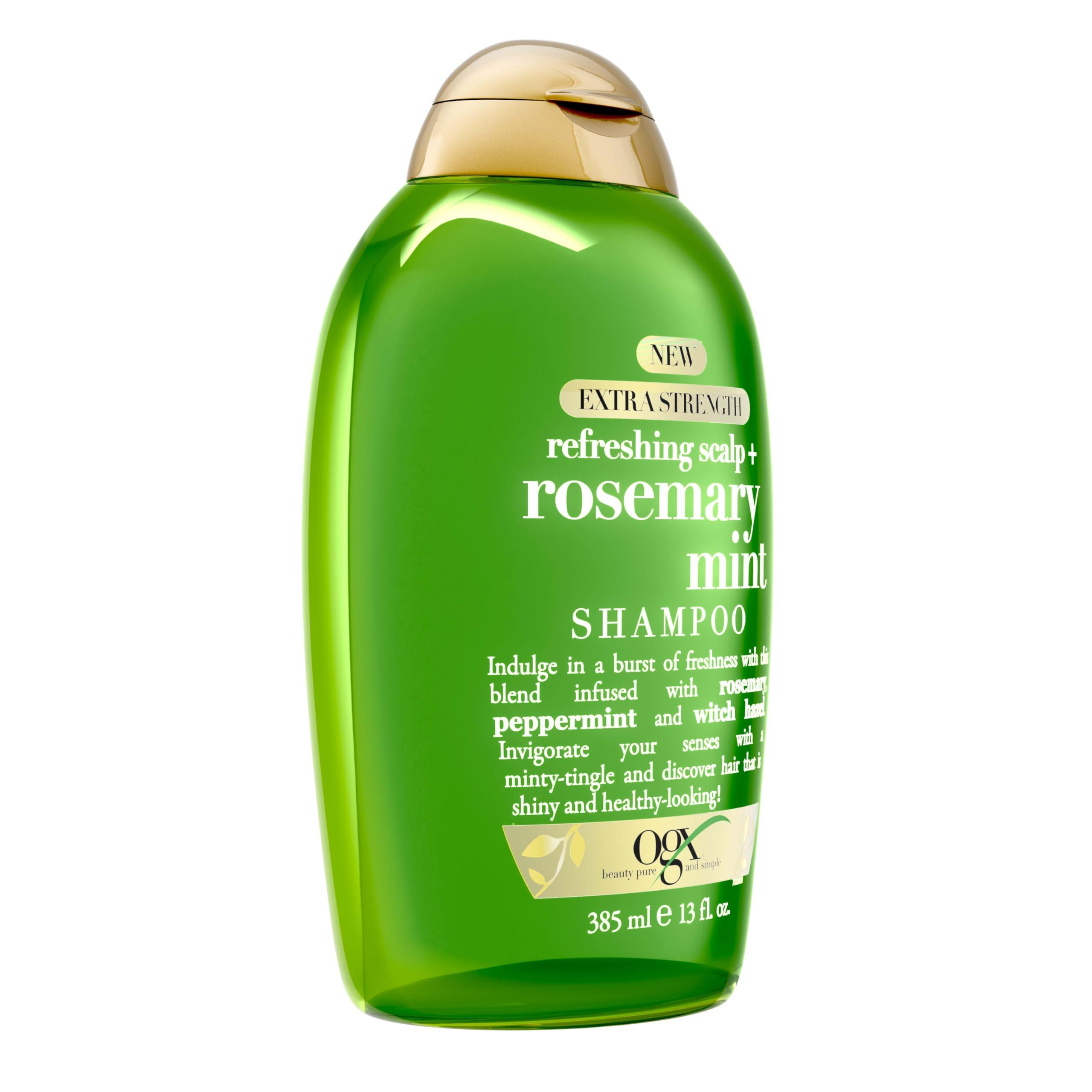 OGX OGX Extra Strength Refreshing Scalp + Rosemary Mint Shampoo, Clarifying Wash Visibly Helps Remove Oil & Residue to Clear Away Buildup, Sulfate-Free Surfactants, 13 fl. Oz