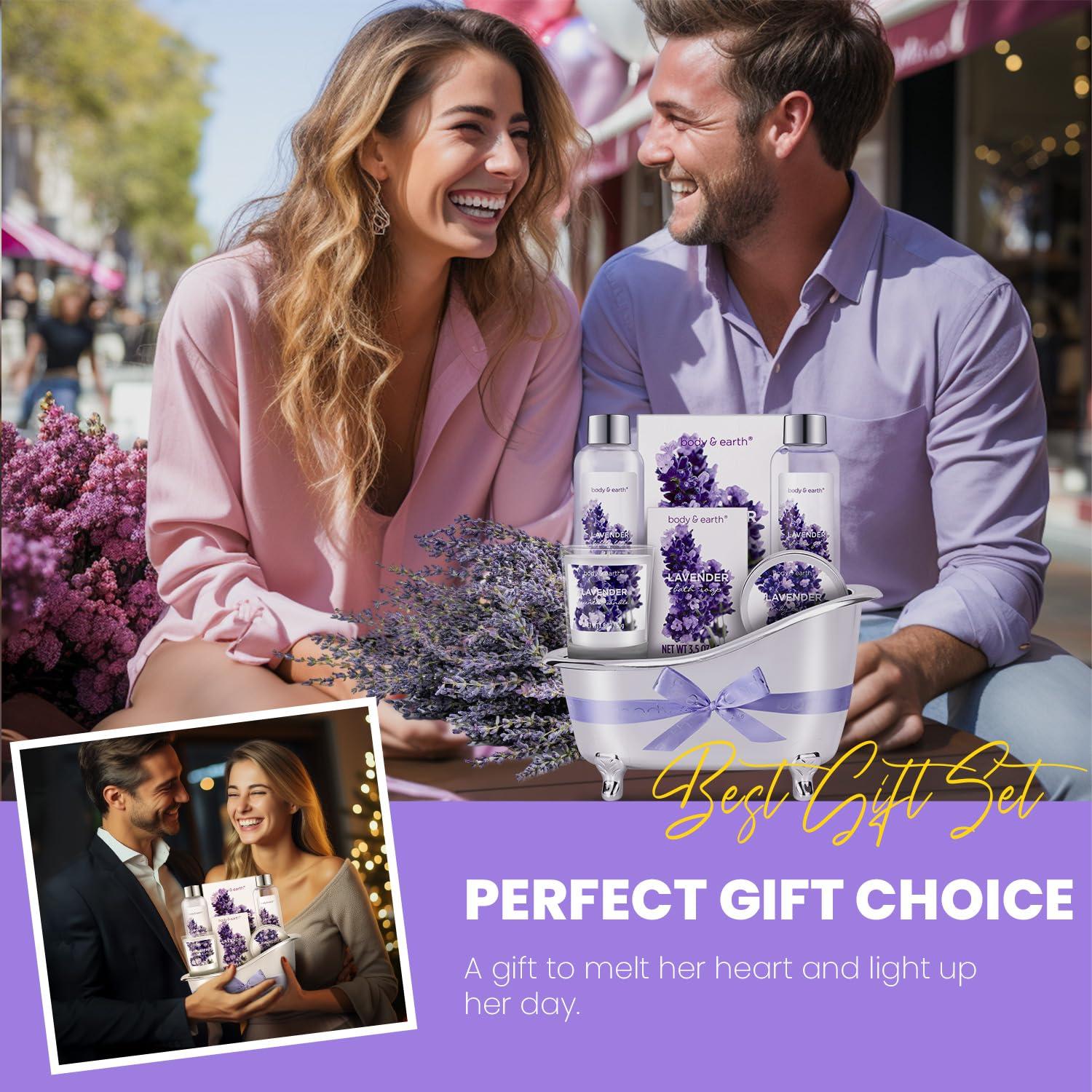 BODY & EARTH Gift Baskets for Women - Body & Earth Bath and Body Gift Set for Women, Spa Gifts with Bubble Bath, Shampoo Soap Lotion Set, Regalos Para Mujer, Mothers Day Gifts