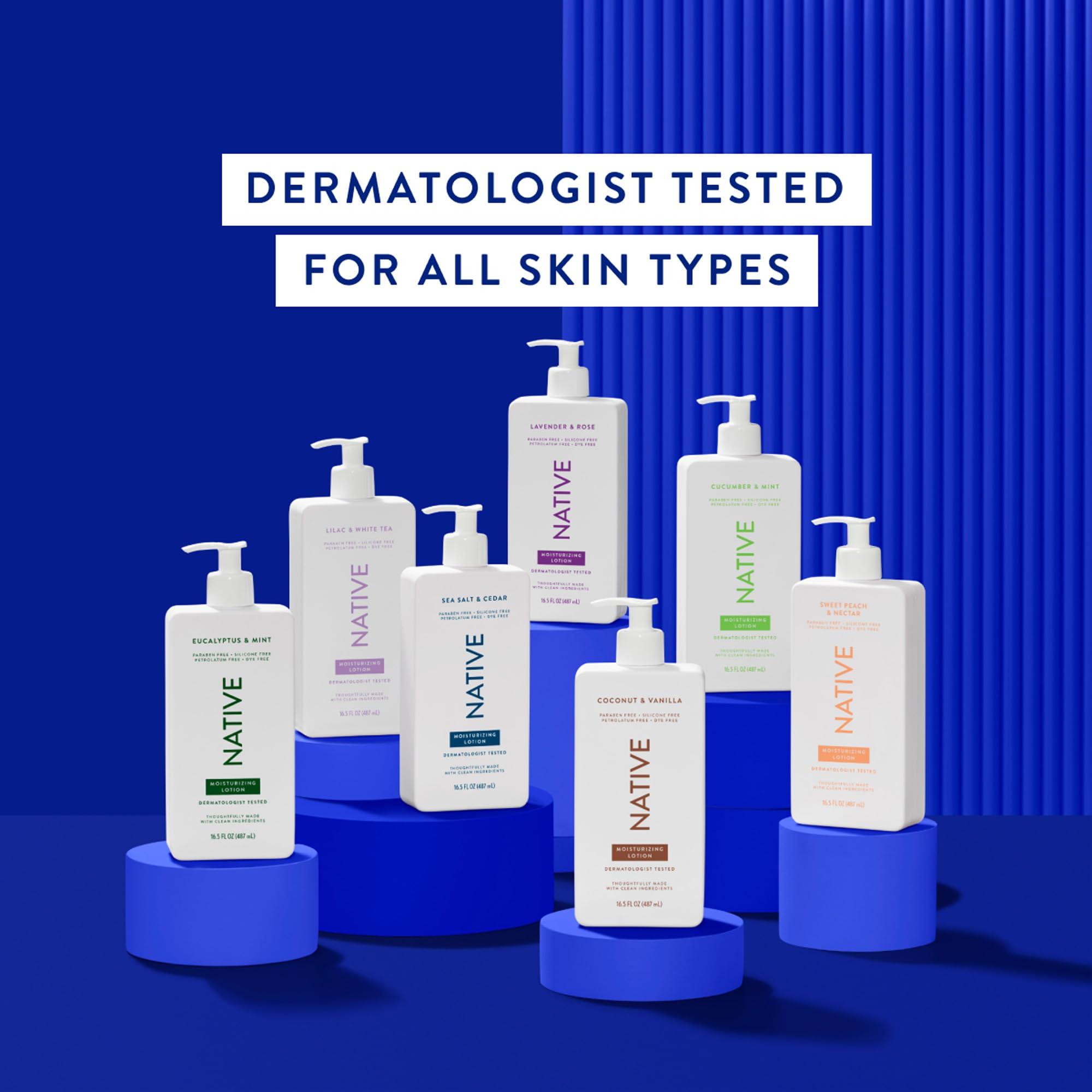 Native Native Body Lotion Contains Naturally Derived Plant-Based Moisturizers for Women and Men | Restores Dry Skin, Eucalyptus & Mint, 16.5 fl oz