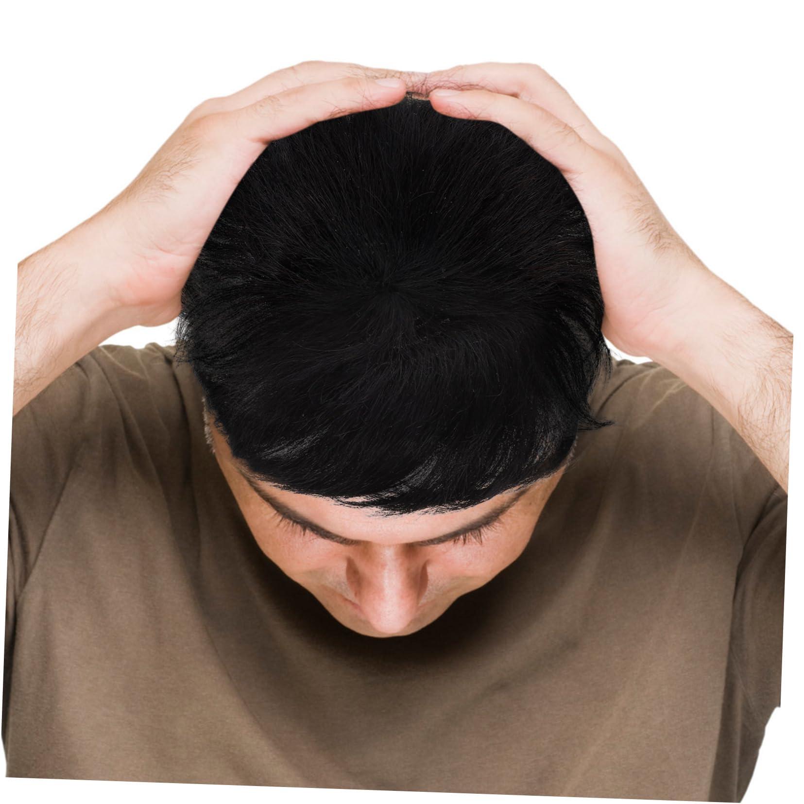 CALLARON CALLARON Black Wig Womens Headbands Mens Headband Black Mens Wig Male Hair Wigs Men Full Wig Black Male Wig Hair Replacement Wig for Daily Wear Party Womens Headbands Mens Headband Afro Wig