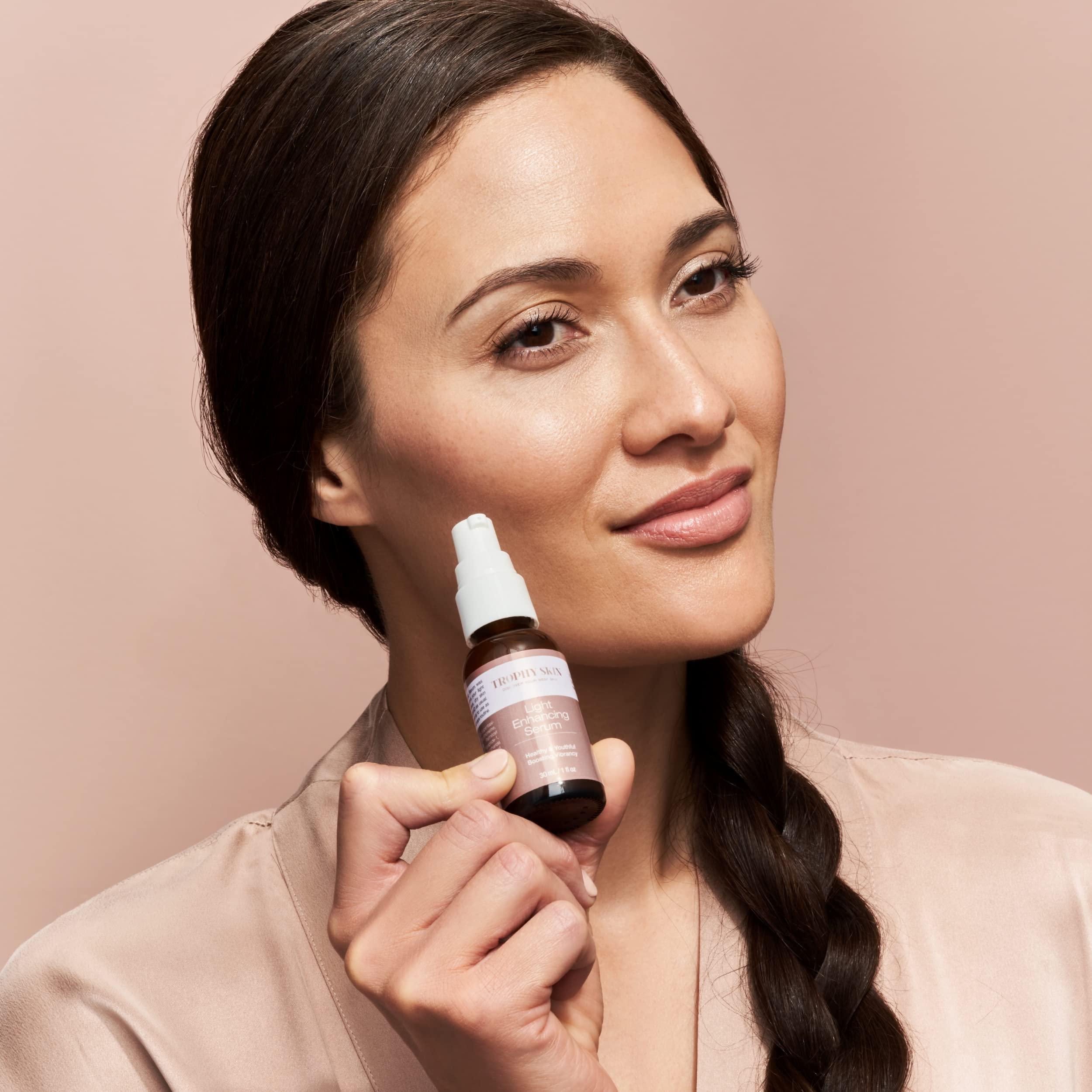 Trophy Skin Trophy Skin Light Enhancing Serum - Antioxidant Serum for Red Light Therapy and Home Spa Treatment - Anti-Aging Face Moisturizer for Women - 10mL