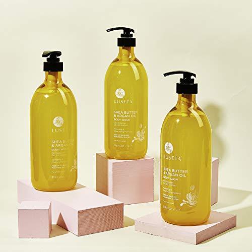 L LUSETA Luseta Shea Butter & Argan Oil Body Wash, Moisturizing Body Wash Formulated for Dry Skin Normal Skin Combination Skin 33.8oz