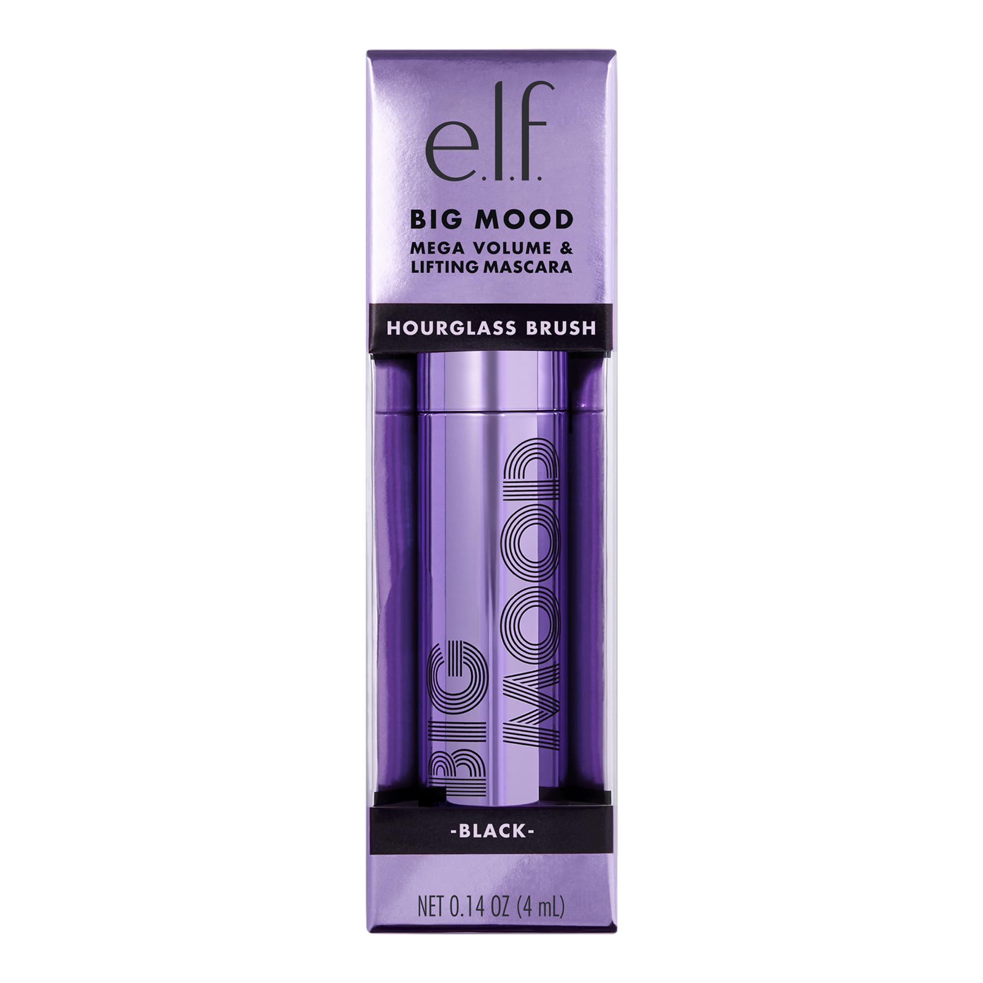 e.l.f. cosmetics e.l.f. Big Mood Mascara Mini, Instantly Creates Long-Lasting, Bold & Lifted, Voluminous Lashes, Infused with Jojoba Wax, Black