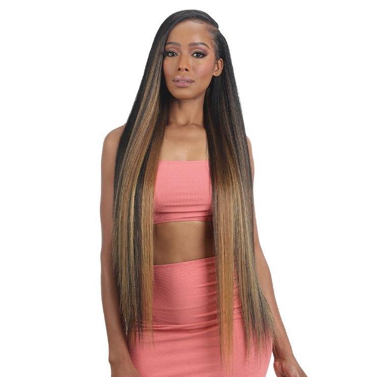 Organique Mastermix Organique Mastermix STRAIGHT 30\" - Shake-N-Go Synthetic Bundle Weave (1Pack, ASHBLONDE)