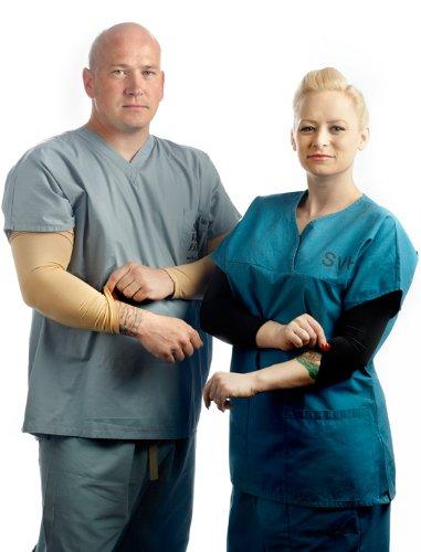 Tatjacket Tatjacket Tattoo Cover Up Concealer Sleeve, Full Arm coverage, UPF 50 Protection, Slip Free- (Unisex) (2-Pack) - MEDIUM TAN