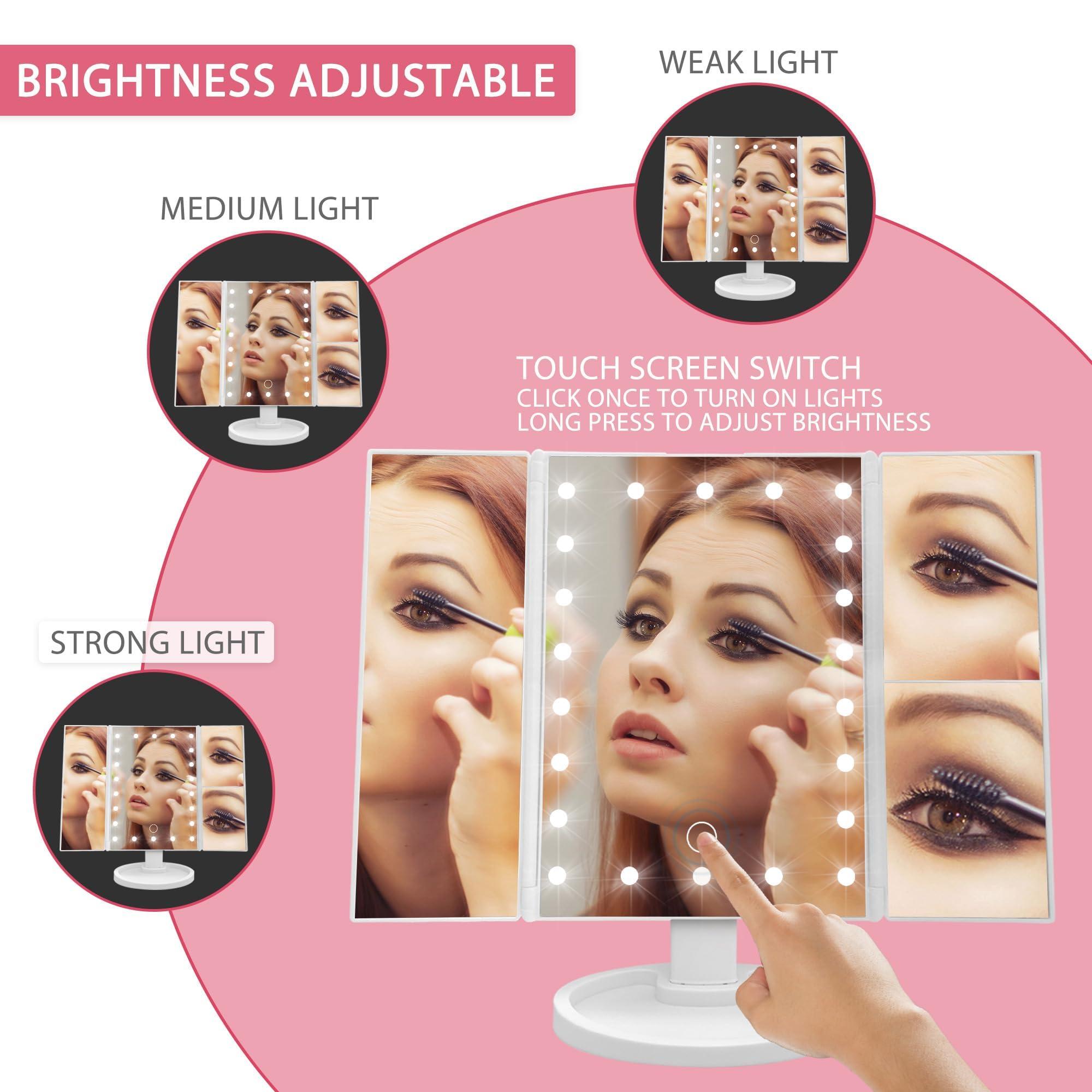 Hexagram Hexagram Christian Gifts for Women Faith, Religious Inspirational Makeup Mirror with Lights, Birthday Encouragement Spiritual Vanity Gifts for Mom Friend Sister Mothers Day Christmas