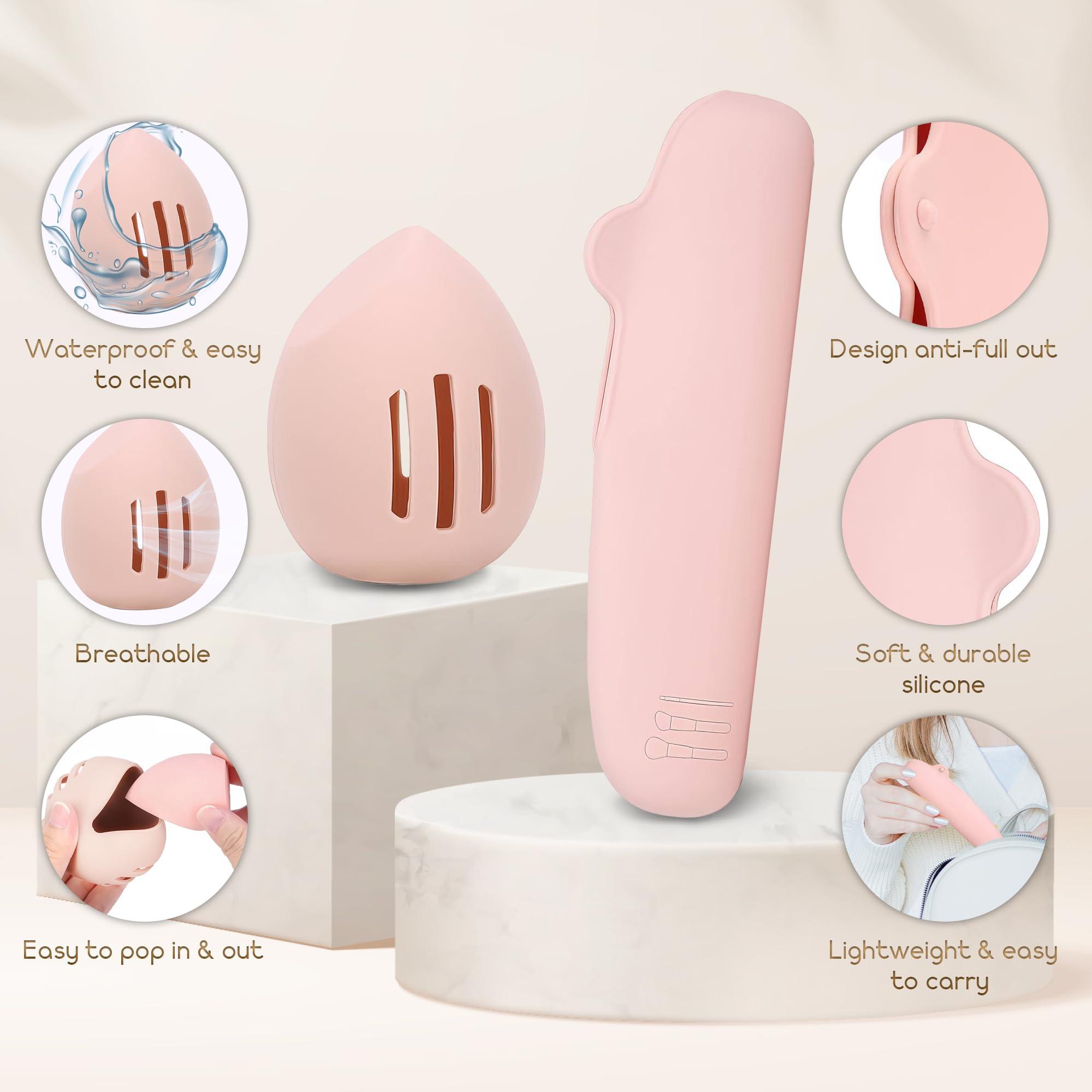 LV Levitural Levitural Large Capacity Travel Cosmetic Bag - Waterproof PU Leather Makeup Organizer with Handle, Divider, and Silicone Brush Holder