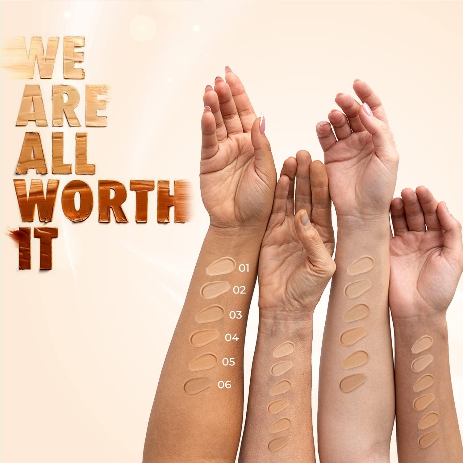 Generic Serum Foundation For Face Makeup With SPF30+ Dewy Finish Full Coverage Waterproof, Sweatproof Foundation For All Skin Types (Ivory)