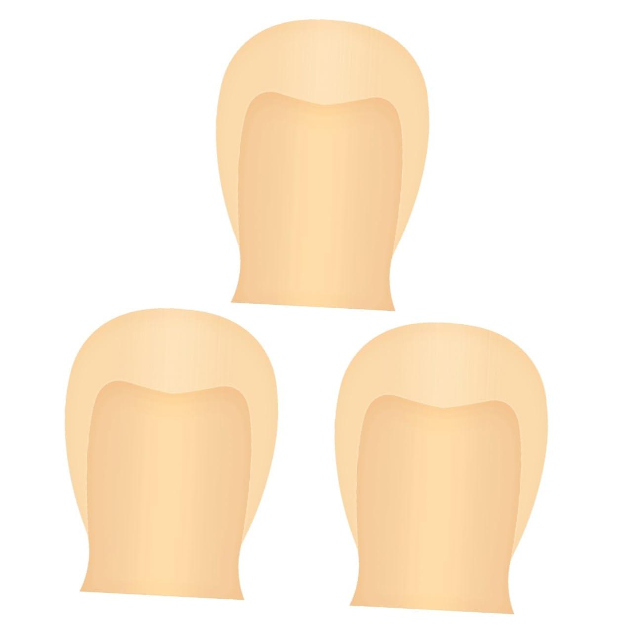 NOLITOY NOLITOY 3 Pcs Makeup Cap Halloween Bald Head Costume Bald Caps Makeup Wig Caps Cosplay Caps Wig Net Cap Costumes for Men Bald Wig Cap Scalp Headgear Man Emulsion