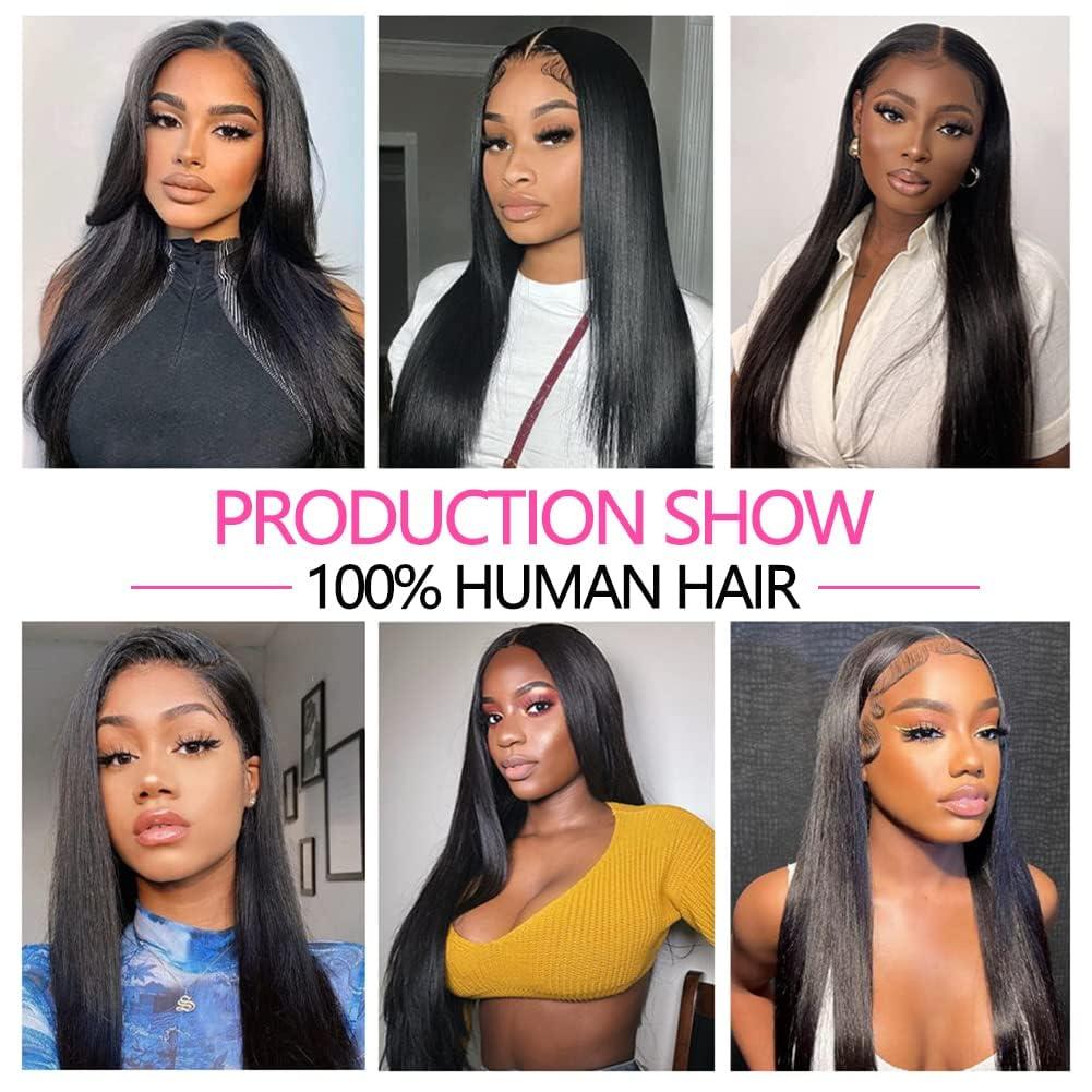 Wowqueen Beauty 10A Straight Single Bundles Human Hair 10 Inch Brazilian Straight Human Hair Bundles 100% Unprocessed Virgin Weave Bundles Human Hair 1 One Bundle Natural Black Color
