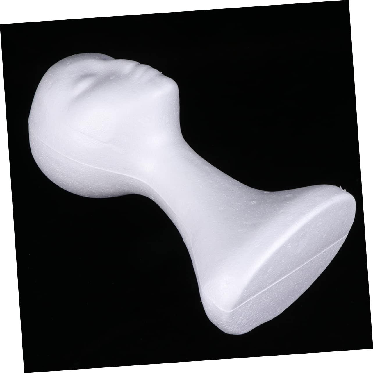 NULYLU NULYLU Art Mannequin White Headset Stand Foam Mannequin Wig Head Mannequins Foam Manikin Head Model Male Mannequin Head Display Mannequin Wig Head Stand Headphone Stand Holder White Wig