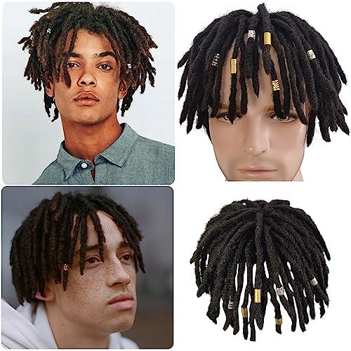 Dempiire Dempiire Human Hair Braided Wig For Black Man Wig For Men Black Hair Dirty Braid Dreadlock Wig Human Hair Wig Pieces For Men Mens Wig Acting