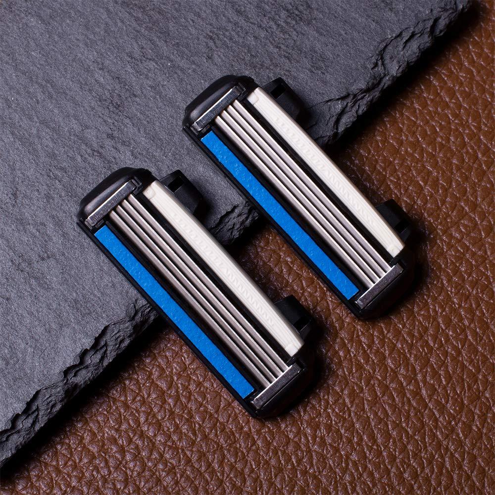 HeadBlade HeadBlade Men's HB4 Refill Shaving Razor Blades - 4 Stainless Steel Blades for No Tugging or Pulling, Shave Less, Works for Face, Body, and Scalp (12 Blades) 3 Pack