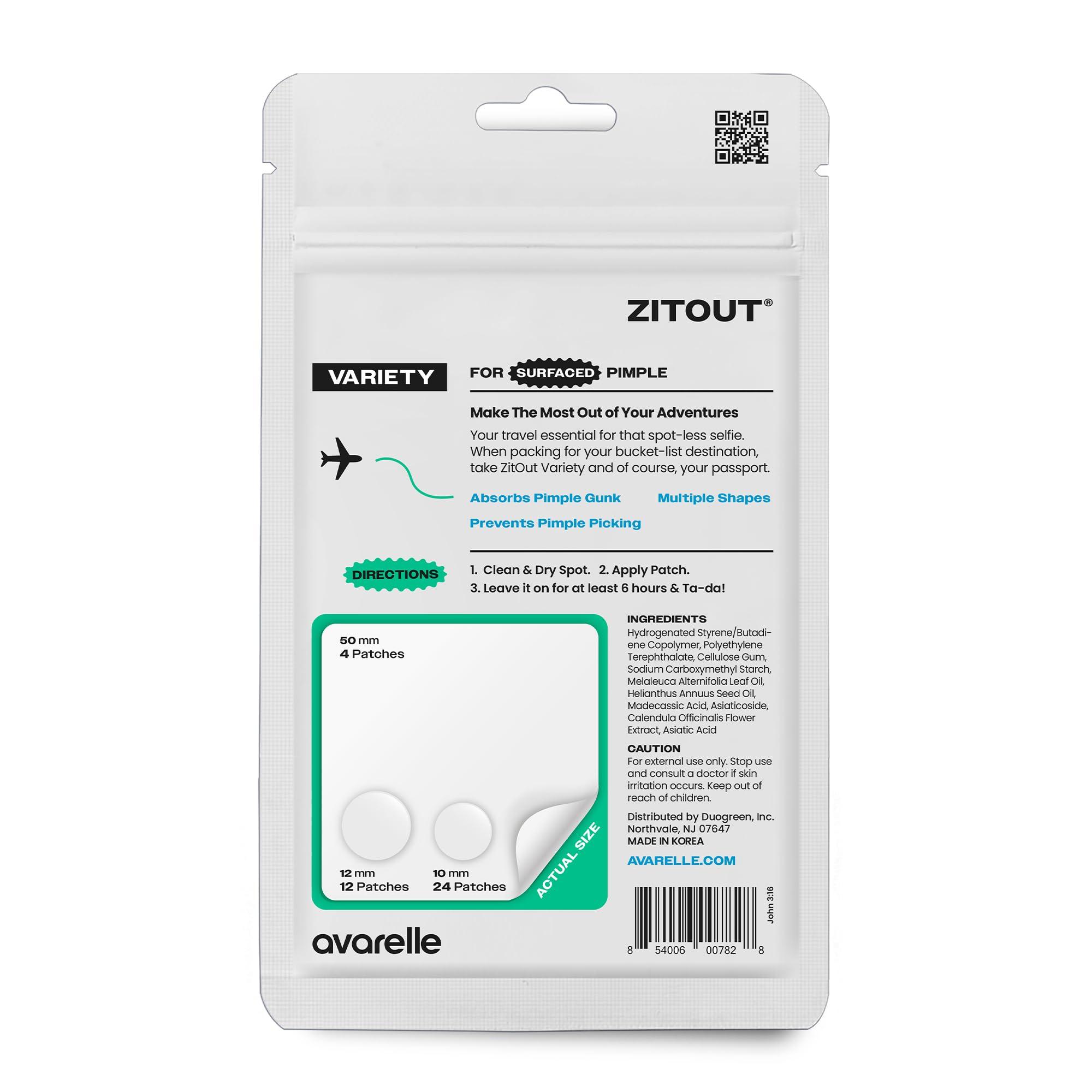 AVARELLE AVARELLE Acne Pimple Patch (40 Count) Absorbing Hydrocolloid Spot Treatment with Tea Tree Oil, Calendula Oil and Cica, Certified Vegan, Cruelty Free (VARIETY / 40 COUNT)