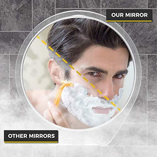 HoneyBull HoneyBull Shower Mirror Kit | Suction Cup & Hook Sticker (Large)