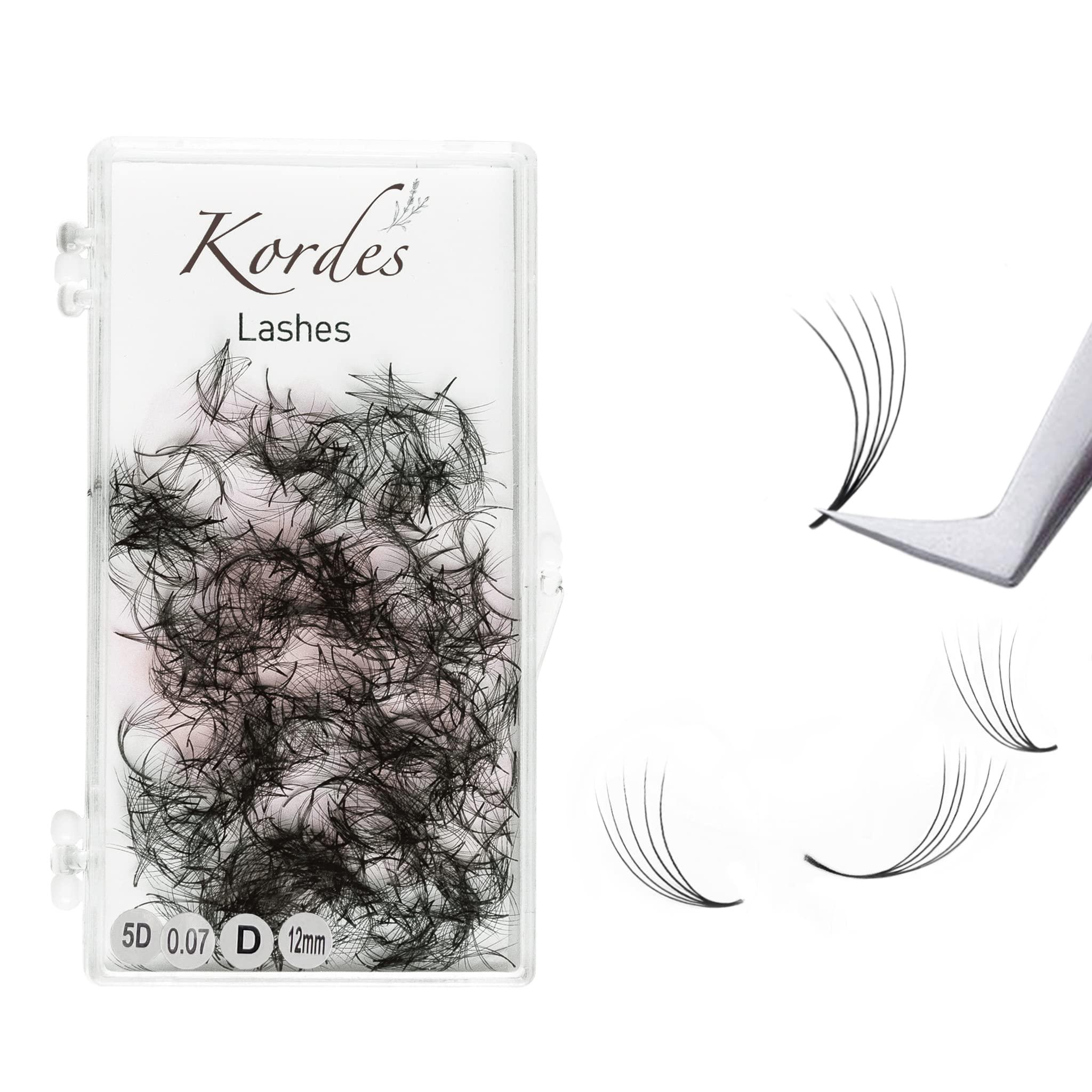 Kordes D Curl Premade Fans Lash Extensions Mix Size 8mm-17mm - Promade Volume Eyelash Extensions D Curl (5D 11mm)