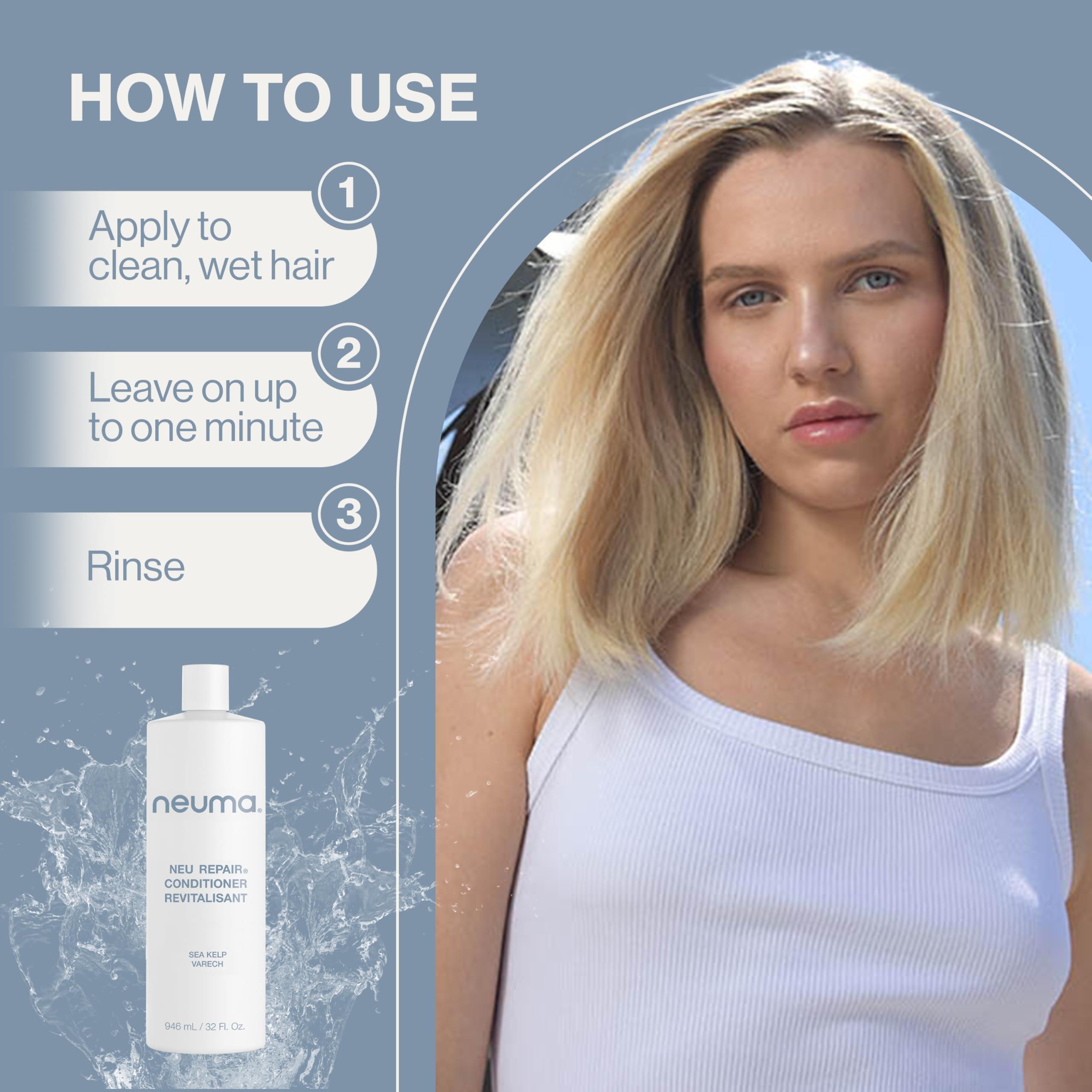 NEUMA Neuma Neu Repair Conditioner 32 Fl. Oz. Sulfate Free Paraben Free Repairing Conditioner - Fortifies, Revitalizes, Strengthens, Nourishes, Moisturizes, Lemon, Lavender & Fir Needle Scent