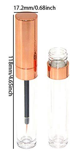 BesYouSel BesYouSel 10 Pack Plastic Eyelash Cream Container Bottle 10ml Eyeliner Tube Refillable Empty Eyelash Growth Oil Bottle Mini Cosmetic Storage Container Portable, Rose Gold