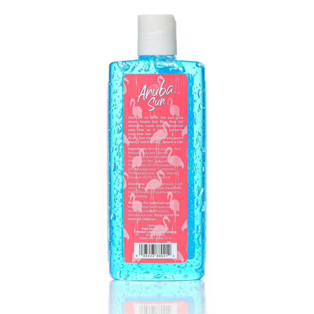 ARUBA SUN ARUBA SUN After Sun Cooling Aloe Vera Blue Gel, 8 oz, Infused with Vitamin E & Tea Tree Oil to Soothe, Calm & Hydrate your Sunburn