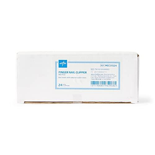 Medline Medline Fingernail Clippers, Heat-Treated Steel, Precision Clipping, Ridged Edge for Improved Grip, Chrome-Finish, Box of 24 Each