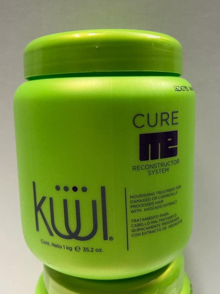 Generic 2 PACK KUUL RECONSTRUCTOR SYSTEM CURE ME TREATMENT HAIR 35.2 OZ EACH AVOCADO with moroccan soap