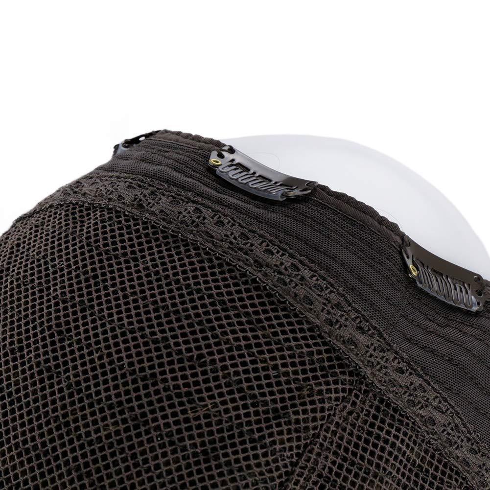 Full Shine Full Shine U Part Human Hair Wigs Half Wig With Clip Ins Middle Part Remy Hair U Part Wigs Ombre Balayage Brown with Blonde Human Hair Wigs 150Grams 20Inch