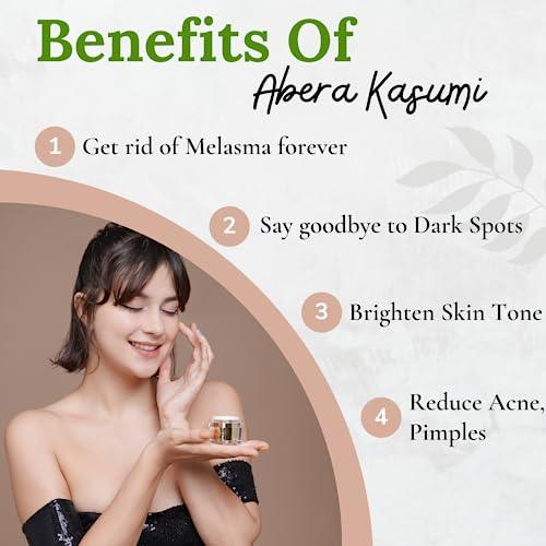 ABERA ABERA Kasumi Glowing Cream, Melasma Treatment with Niacinamide & HA, Dark Spot Remover For Face, Reduce Fine Lines, Wrinkles, Anti-aging, Red Ginseng Extract, Melasma Cream (0.7 Oz Per Item) (5 Boxes)