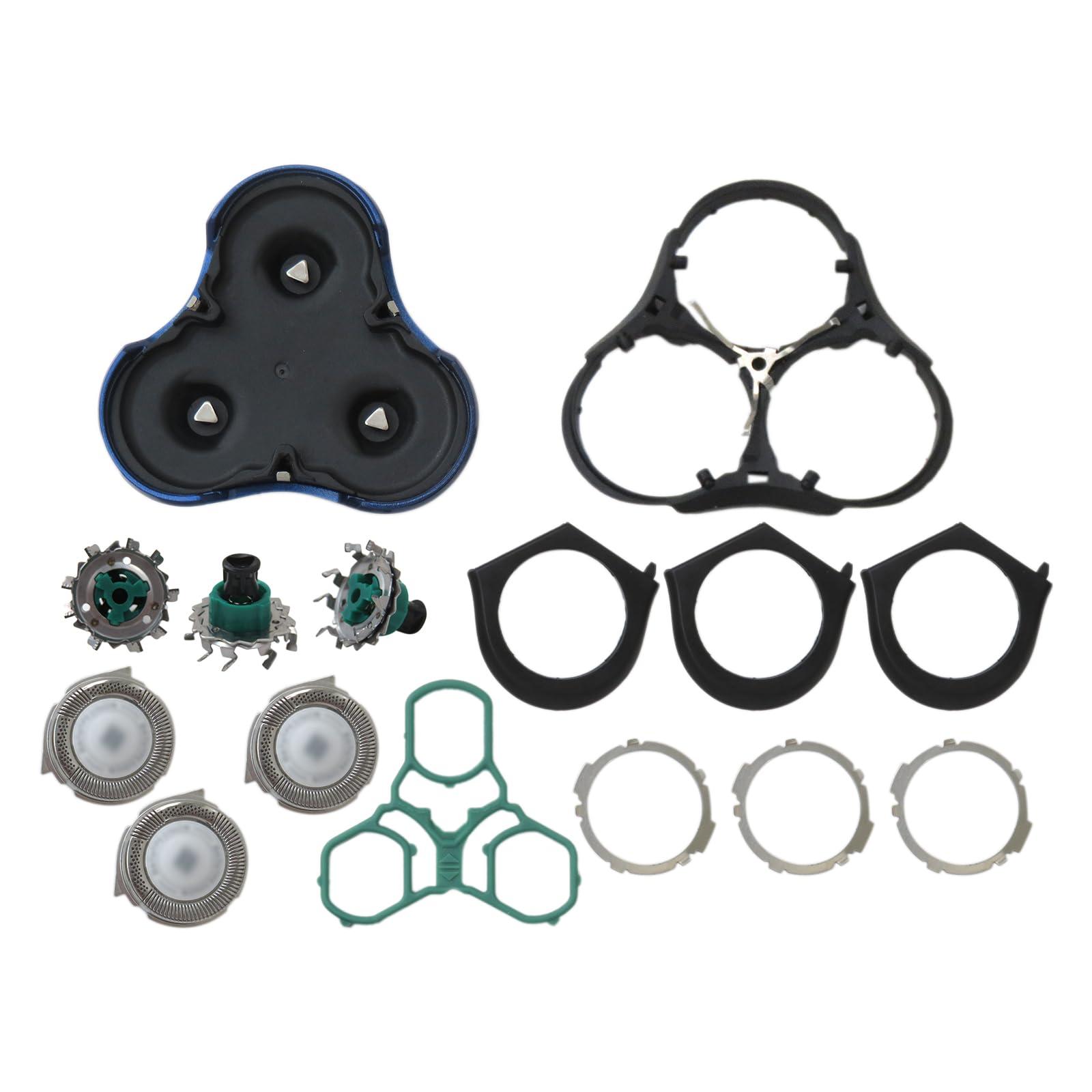 ATIODYUUK ATIODYUUK Upgraded RQ11/52 Replacement Head Assembly w/Blue Button Holder For Philips Goodiitec Razor Shaving Unit Triple Track SensoTouch 2D 1150X 1160X 1170X 1180X