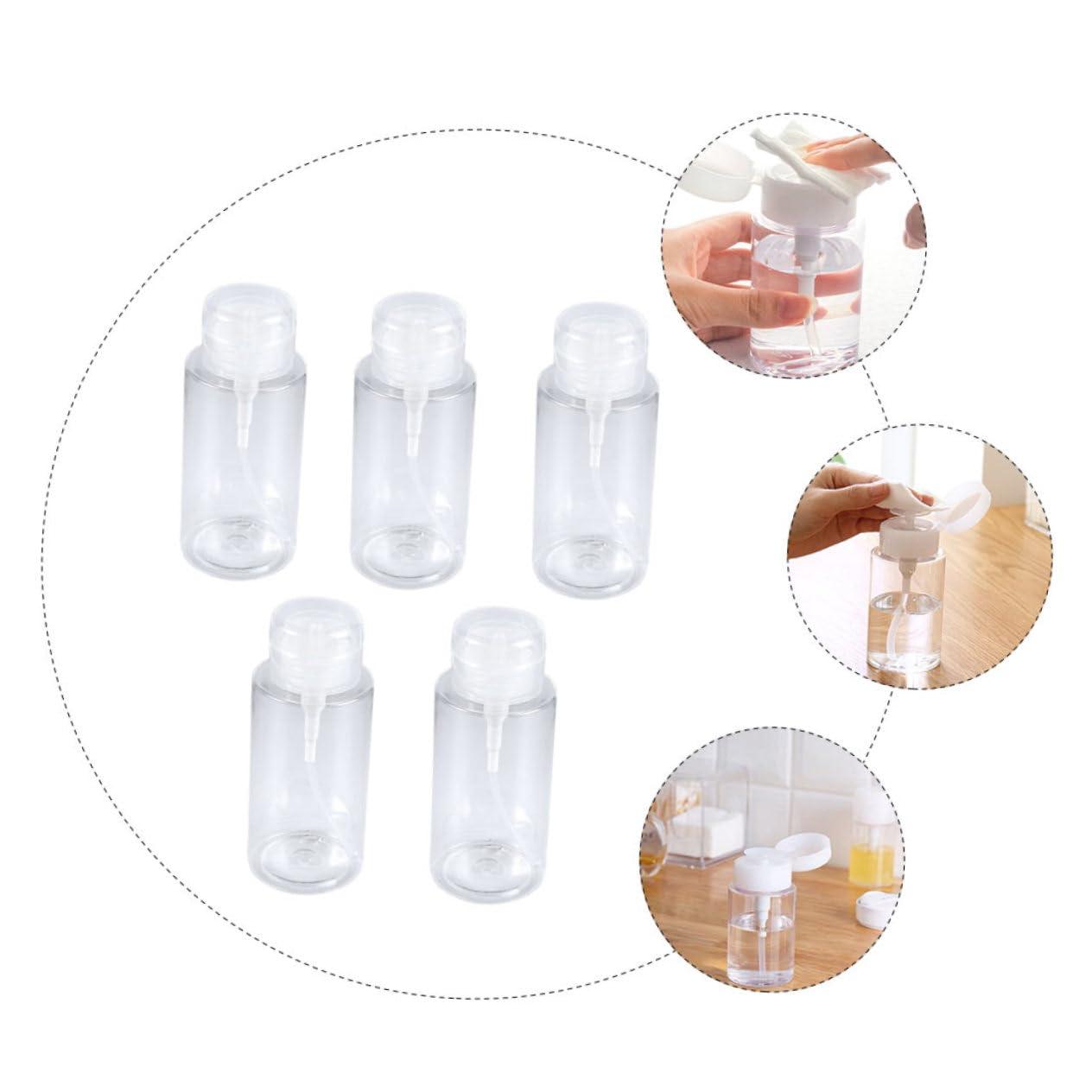 Baluue Baluue 5pcs Makeup Remover Bottle Airless Pump Bottle Travel Containers for Liquids Liquid Pumping Dispenser Travel Liquid Container Travel Portable Bottle Mini Water Bottle White The Pet