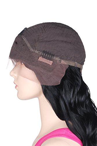 Mike & Mary Mike & Mary® Indian Remy Hair Lace Front Wigs Body Wave for Black Women with Baby Hair (12inch, #1 Jet Black)