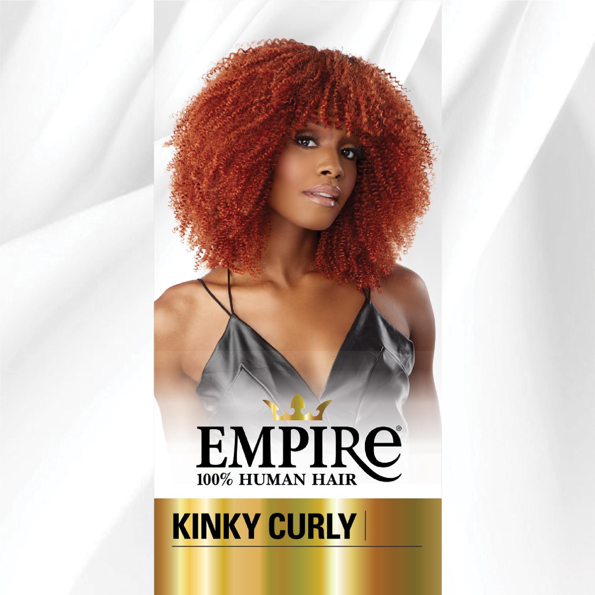 Sensationnel Sensationnel Empire Curly human hair - kinky curly tangle free weaving for quick weave and sew in styles best for faux highlights - 2 pack (12 inch, T1B/BG)