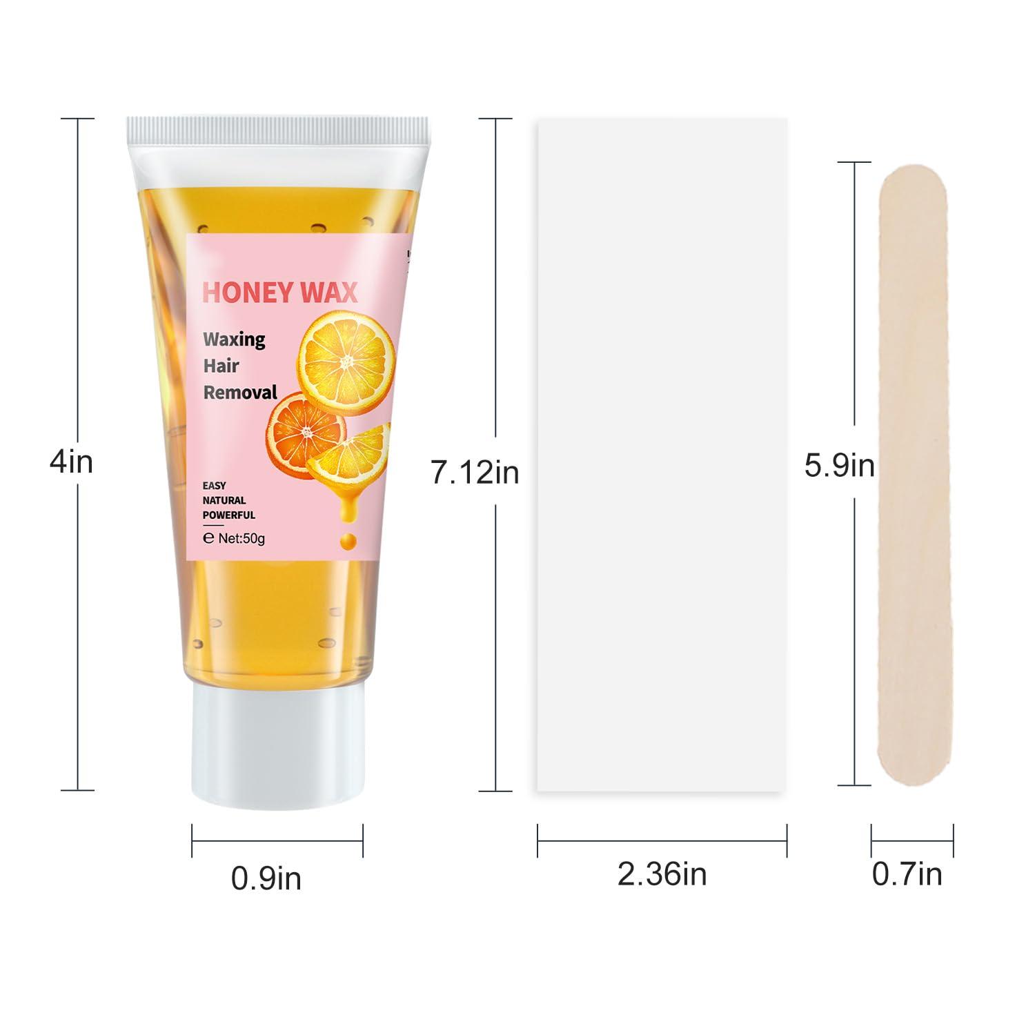 SUMAX Honey Wax Hair Removal Kit, Sugar Wax for Face Hair Removal Women Sugar Waxing Kit for Women Brazilian Wax for Bikini Hair Removal Sugaring Wax Kit with Strips