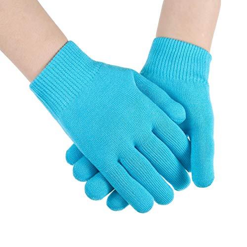 AnHua AnHua 1 Pair Gel SPA Moisturizing Gloves Soft Cotton Moisturizing Whitening Exfoliating Foot Mask Smooth Skin Care Dry Treatment (Blue)