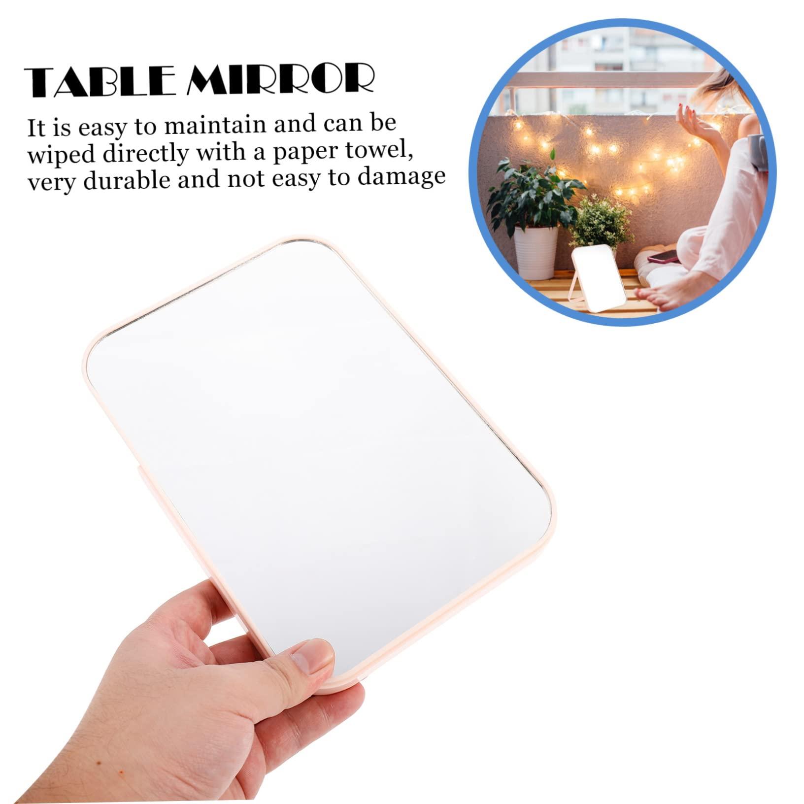 DOITOOL DOITOOL 1pc Folding Vanity Mirror Table Women Vanity Desk Make Dresser Digital Compact Mirror Desk for Vanity Mirrors Cosmetic Mirror Girl Cosmetic Mirror Pp Pink