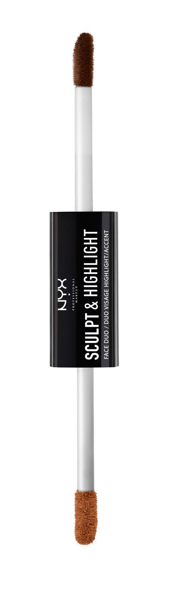 NYX PROFESSIONAL MAKEUP NYX Professional Makeup Sculpt & Highlight Face Duo, Espresso/Honey, 0.34 Ounce (Pack of 2)